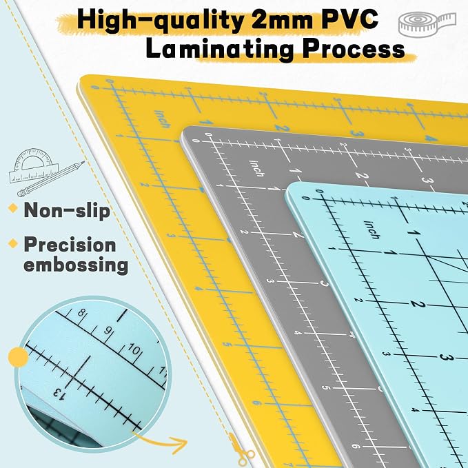 Premium Self Healing Cutting Mat 18'' x 12'', A3 Non-slip Sewing Mat - Image 4
