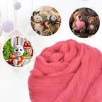uxcell Needle Felting Wool, 3.5 Oz Nature Fibre Wool Yarn Roving - Image 4