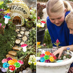 MIDELONG Mini Mushrooms Tiny Figurines Miniatures Colorful Mushrooms Garden - Image 4