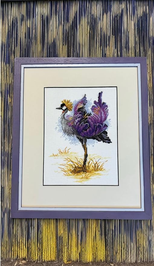 RIOLIS - Crowned Crane 2212, Cross Stitch Kits 7" x9½, Cross Stitch Kits - Image 3
