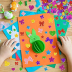 875PCS Glitter Foam Stickers, Colorful Heart & Star & Bow Stickers, - Image 4