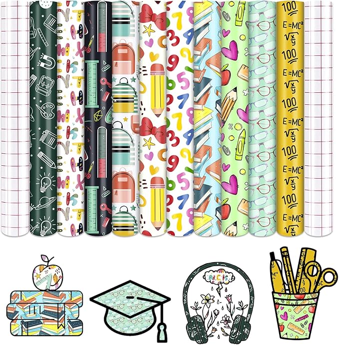 Teacher Graphics Permanent Adhesive Vinyl 10 Sheets 12'' x 10'' | Pen Rules by CraftingEveryday