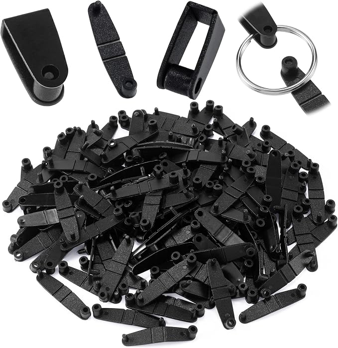 OIIKI 200Pcs Plastic Keychain Clips, Keys Rings, Jewelry Making Crafts by OIIKI