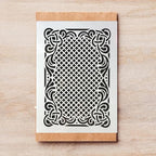TIAMECH A4 Reusable Vintage Floral Frame Stencil - Image 2