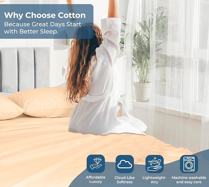 Royale Linens 100% Organic Cotton Twin Flat Sheet Only - Image 7