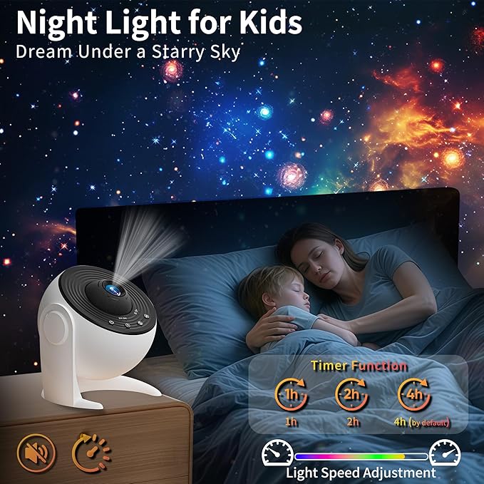 FlyLily Galaxy Projector for Bedroom, 13 in 1 Planetarium Star Projector - Image 4