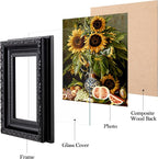 eletecpro 3x4 Vintage Picture Frame, Glass Cover, Horizontal or Vertical - Image 2