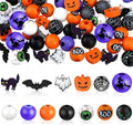Qunclay 200 Pcs Colorful Wood Beads Holiday Themed 16 mm Multi Colored Wooden by Qunclay