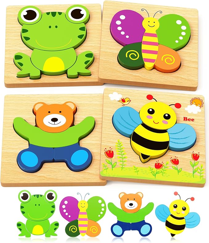 Bekayshad Wooden Puzzles Toddler Toys Gifts by Bekayshad