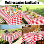 Smiry Rectangle Table Cloth, Waterproof Vinyl Tablecloth - Image 6