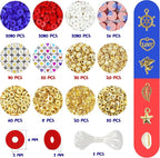 Redtwo 4th of July Red White and Blue Clay Beads Bracelet Making Kit - Image 5
