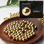 200pcs Gold 10mm Pearl Beads - Image 2