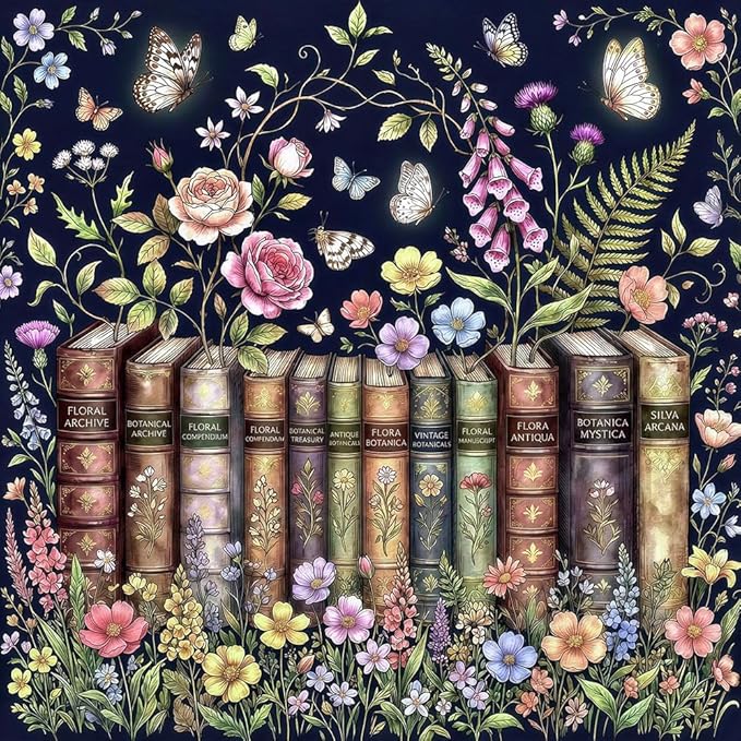 Botanical Book Garden Puzzles for Adults 1000 Pieces, Recycled Paper | by FLYHOUR