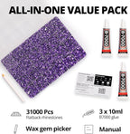 31000Pcs Amethyst Resin Rhinestones - Image 2