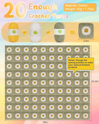 Coopay Crochet Blanket Kit for Beginners, All-in-One Granny Square Blanket Kit - Image 5
