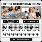 Black White Buffalo Bulletin Board Roll Non-Woven Fabric Poster 16in X 20ft | - Image 5