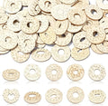 100 Pcs Unfinished Wood Cutouts Donut Wooden Shapes Dessert Wood Crafts by URURLIFEHALL
