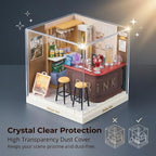 Relax Bar Miniature House Kit, Plastic DIY Dollhouse - Image 4