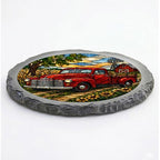 Magnolia Garden 10-Inch Vintage Red Truck Stepping Stone - Image 3