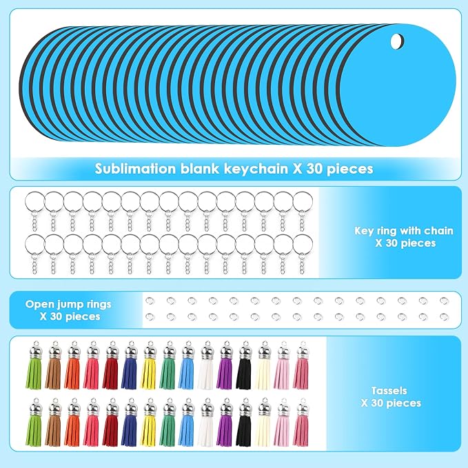 HTVRONT Sublimation Keychain Blanks - Image 4