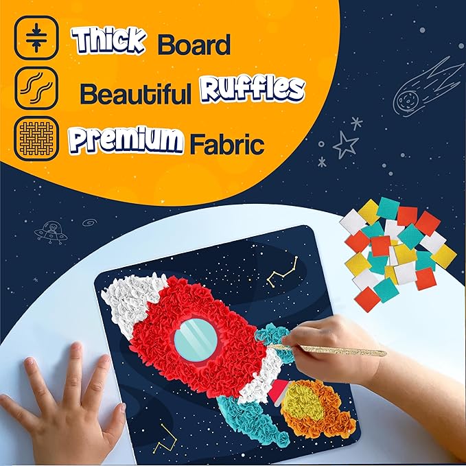 jackinthebox Poke Poke Art for Kids – Space Theme, Flower Pressing Kits - Image 6