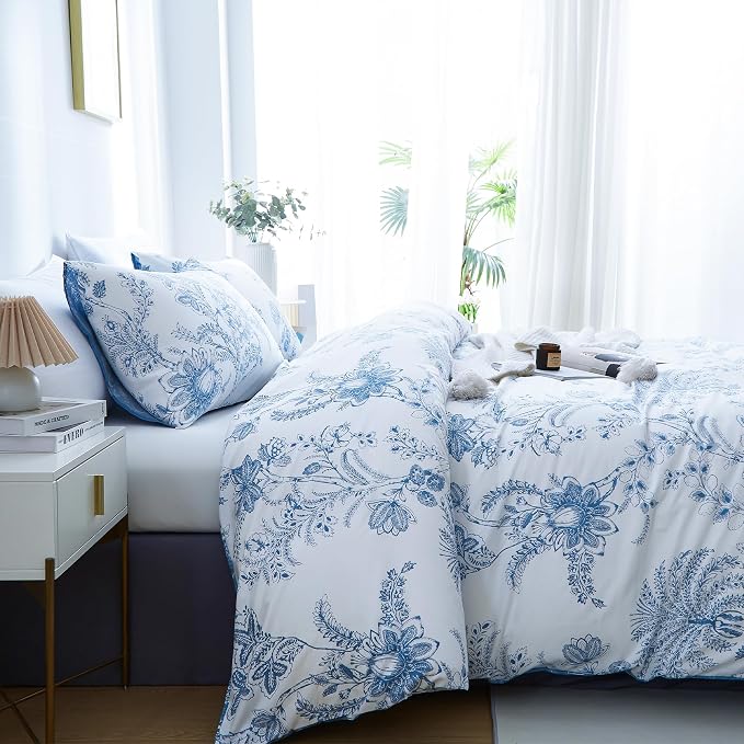 BOLINLIVING Duvet Cover Twin Size, Flower Kids Duvet Cover - Image 3