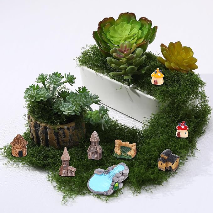 32 Pcs Fairy Garden Accessories Miniature Landscape Ornaments Set | Resin - Image 6