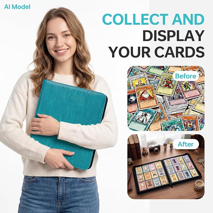 Card Binder 12 Pocket, Premium 720 Double Sided Pocket Collection Binder - Image 7
