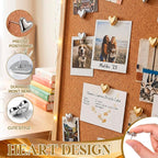 Epakh 30 Pcs Metallic Heart Thumb Tacks Decorative Push Pins Push Pins Metallic - Image 3