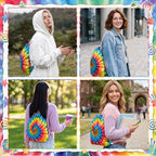 Acellegic 60 Pcs White Tie-Dye Cotton Drawstring Bags - Image 4