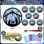 Eersida 32 Sets Christmas Nativity Suncatchers Craft Kit DIY Christianity - Image 3