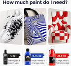 Nicpro Red Fabric Paint with Pump, 33.8 fl oz Large Fabric Paint - Image 7