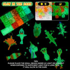 Pony Beads Kit for Keychain Making, Glow in the Dark Bead Pets for Kids - Image 2