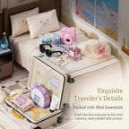 Cozy Hotel Room Miniature House Kit, Plastic DIY Dollhouse - Image 4