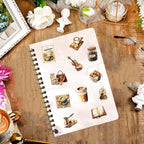 50 PCS Retro Coffee Stickers for Scrapbooking Journaling Junk Journal Scrapbook - Image 4
