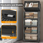 UAMFURI Stackable Storage Bins, 560QT Collapsible Drawers - Image 3