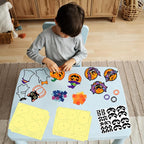 Renbuzhu 40PCS Halloweens Crafts Bulk: Ghosts Pumpkins Paper Suncatchers DIY - Image 2