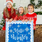69ft Winter Snowflake Border，Scalloped Rolle Trim Light Blue Classroom Borders - Image 7