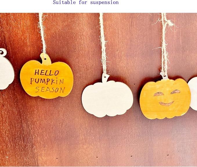 48PCS Unfinished Wood Pumpkin Cutouts - Image 7