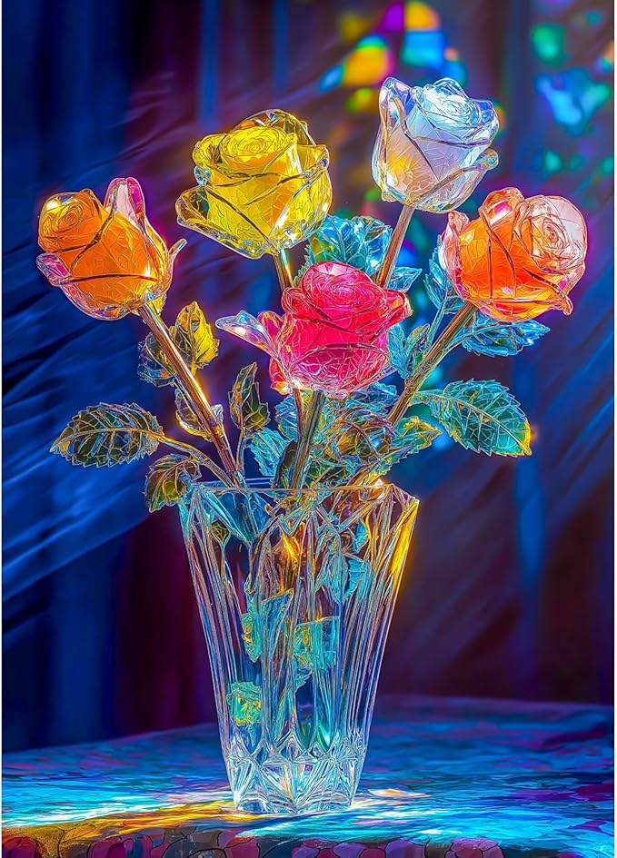 Bgraamiens Rose-1000 Pieces Rose Flowers Puzzle by Bgraamiens