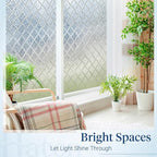 Haton Window Privacy Film Decorative Frosted Glass Window Film, Sun Blocking - Image 4