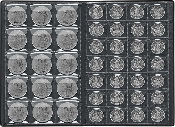 Coin Album for Collectors, 340 Pockets Coin Collection Book Holder Display - Image 5