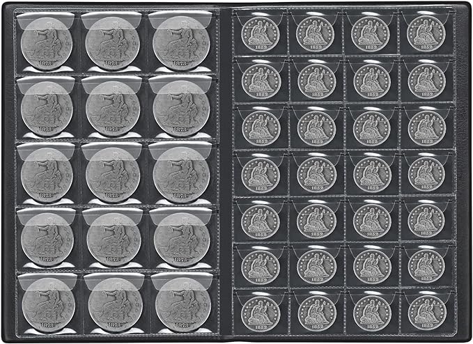 Coin Album for Collectors, 340 Pockets Coin Collection Book Holder Display - Image 5