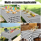 Smiry Oval Table Cloth, Waterproof Vinyl Tablecloths - Image 6