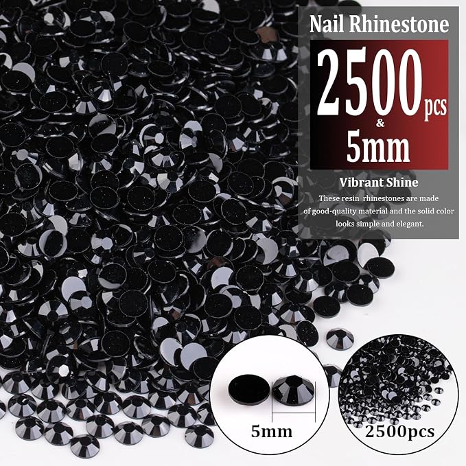 2500pcs 5mm Resin Rhinestones Bulk - Image 2