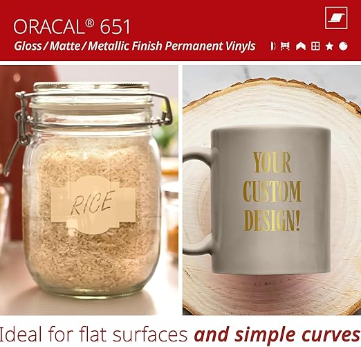 ORACAL 651 Matte Metallic Gold Vinyl Durable Roll Easy to Weed Permanent - Image 2