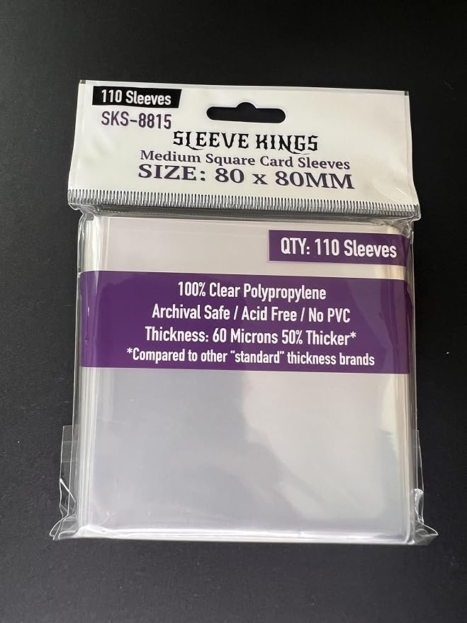 Sleeve Kings Medium Square Card Sleeves 80 X 80 mm - Image 3