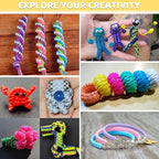 KAMJUNTAR Macaron Matte Lanyard String, 15 Rolls Gimp Boondoggle String Plastic - Image 7