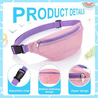 Hsei 2 Pcs Mesh Shell Bags for Beach Shelling Seashell Collecting Fanny Pack - Image 2