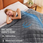 Grey Weighted Blanket for Adults 12lbs, Twin Full Size Cooling Minky Heavy - Image 2